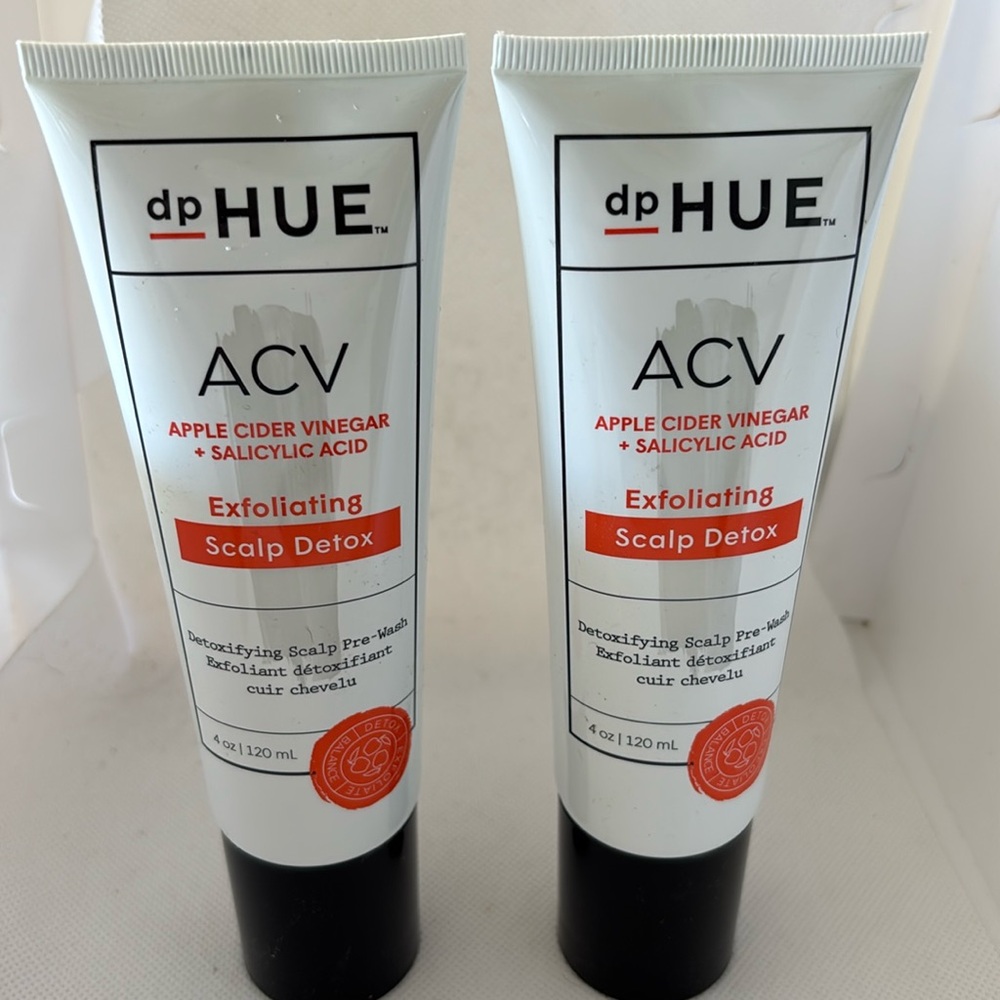 dpHUE Apple Cider Vinegar Exfoliating Scalp Detox - new set of 2 4 oz each